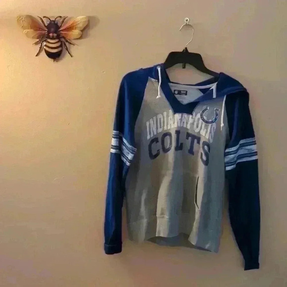 NFL Indianapolis colts sweatshirt, size large, blue and gray - Picture 1 of 8